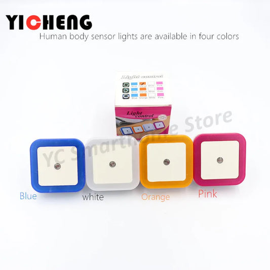 EU US Intelligent LED Induction Square Ring Night Lamp