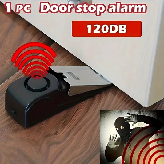 Portable Door Stop Alarm – 120dB Security Lock