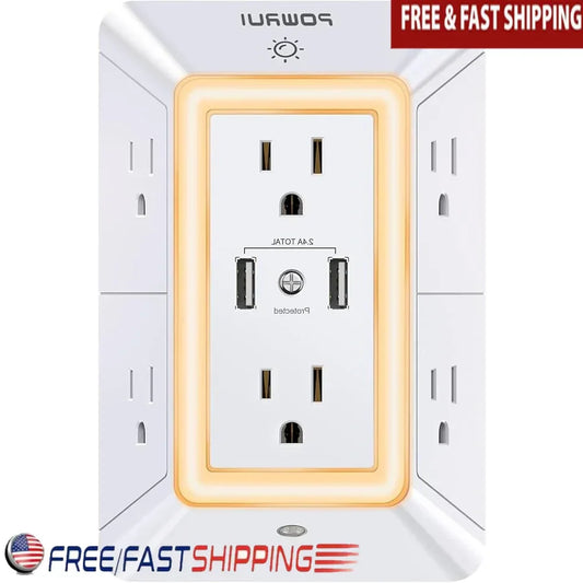 USB Wall Charger Surge Protector