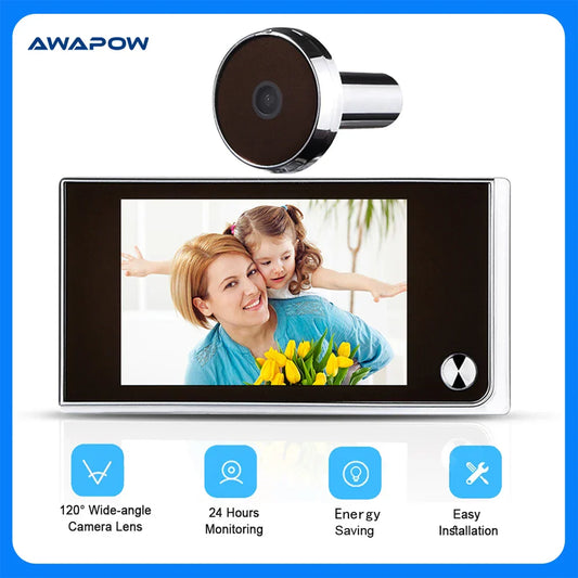 Awapow 3.5 Inch Digital Doorbell Peephole Viewer