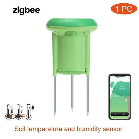 Tuya Smart ZigBee Soil Tester Temperature and Humidity Meter