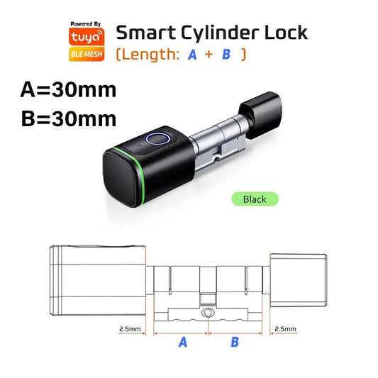 Smart Cylinder Lock with Tuya Bluetooth
