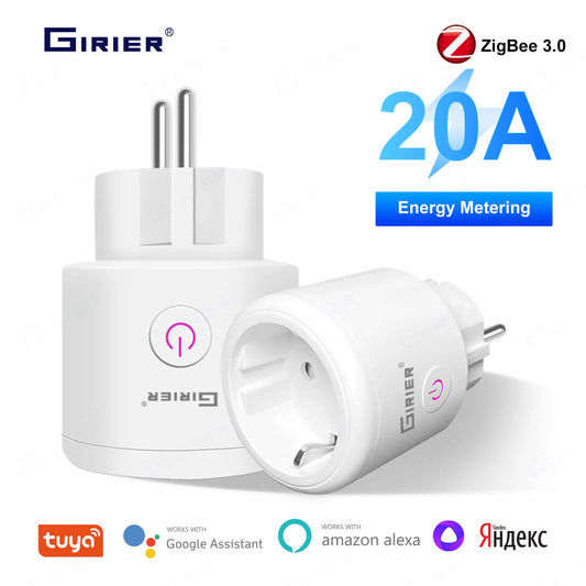 GIRIER Tuya ZigBee Smart Plug 20A