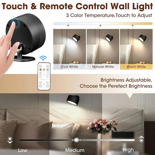 Magnetic LED Wall Light Rechargeable